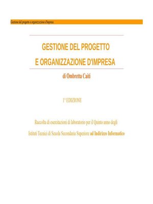 cover image of Gestione del progetto e organizzazione d'impresa